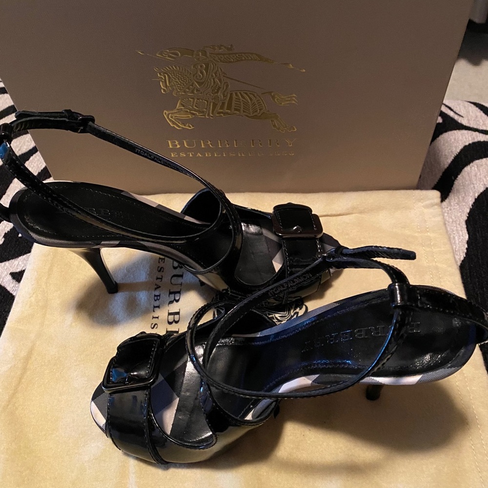 Burberry check heels